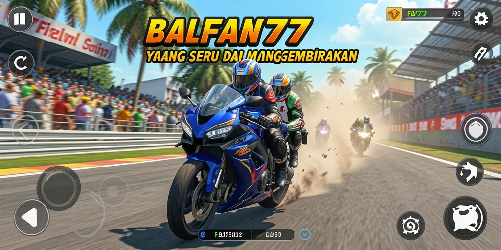 Screenshot FAV77 menampilkan aksi balapan motor yang seru dan mendebarkan.