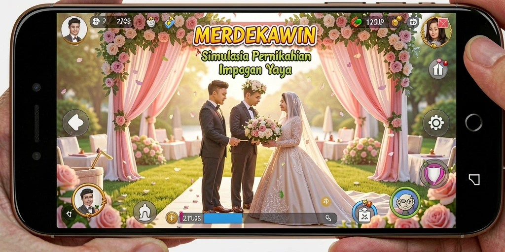 Tangkapan layar gameplay MERDEKAWIN yang memukau dan interaktif.