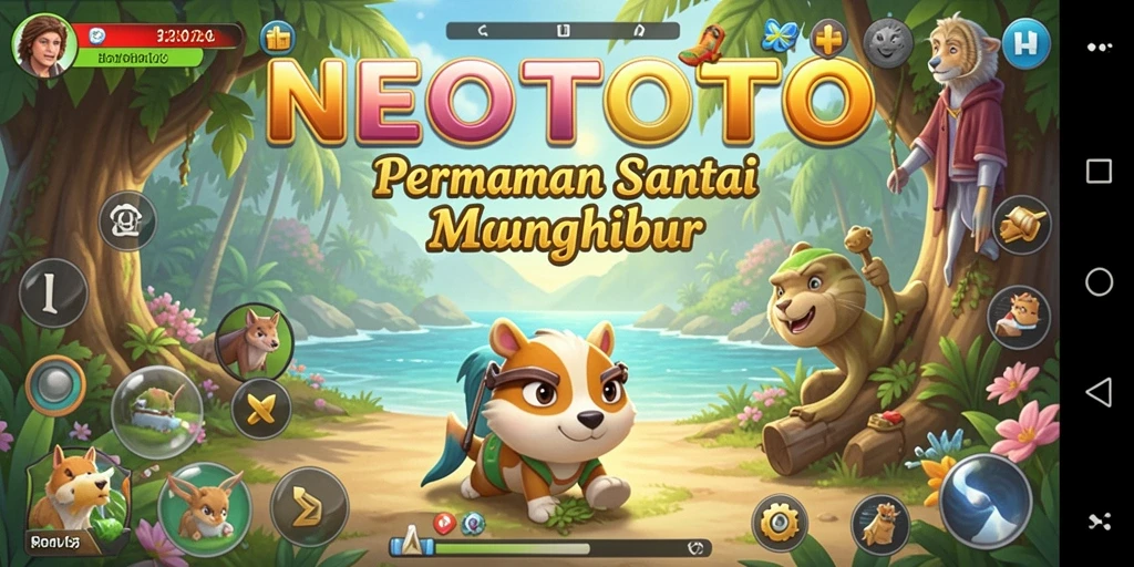 Tampilan menarik dari gameplay NEOTOTO yang penuh warna.