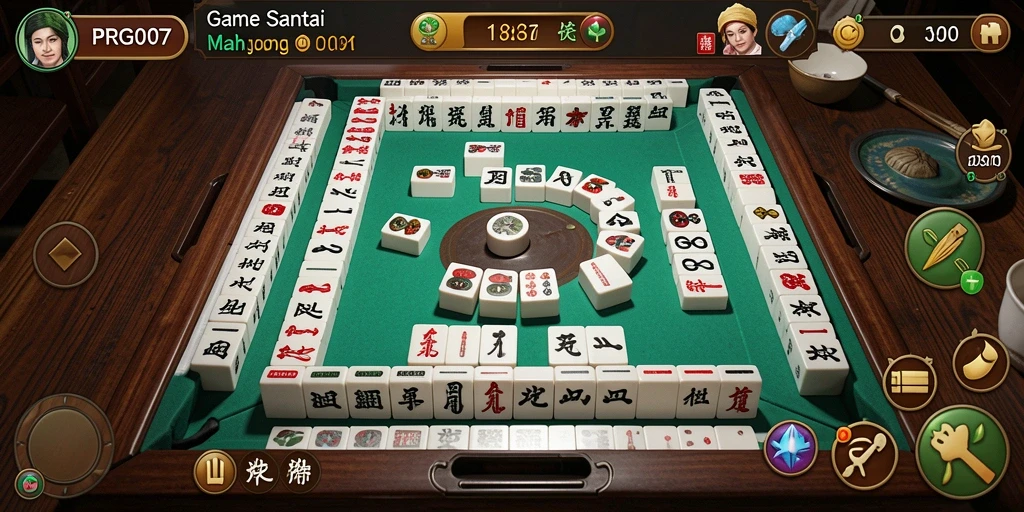 Gameplay seru PRG007 dengan grafis menawan dan tantangan Mahjong.