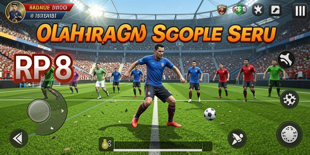 Tampilan gameplay RP8 yang menarik dan penuh aksi olahraga.