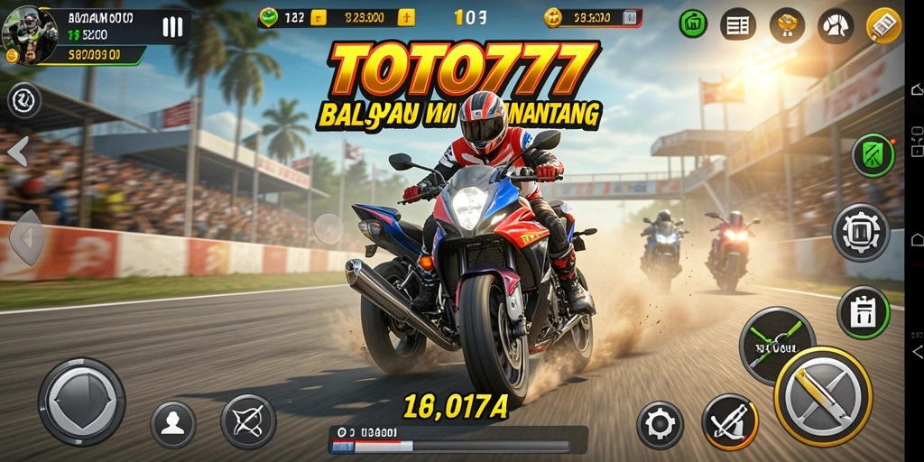 Gameplay seru TOTO777 dalam balapan motor yang menegangkan.
